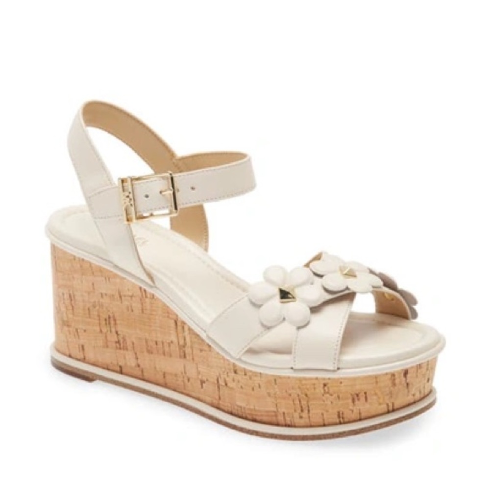 MICHAEL Michael Kors Melina Wedge Size 7 Lt Cream